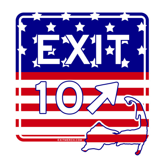 America Exit 10 Sticker