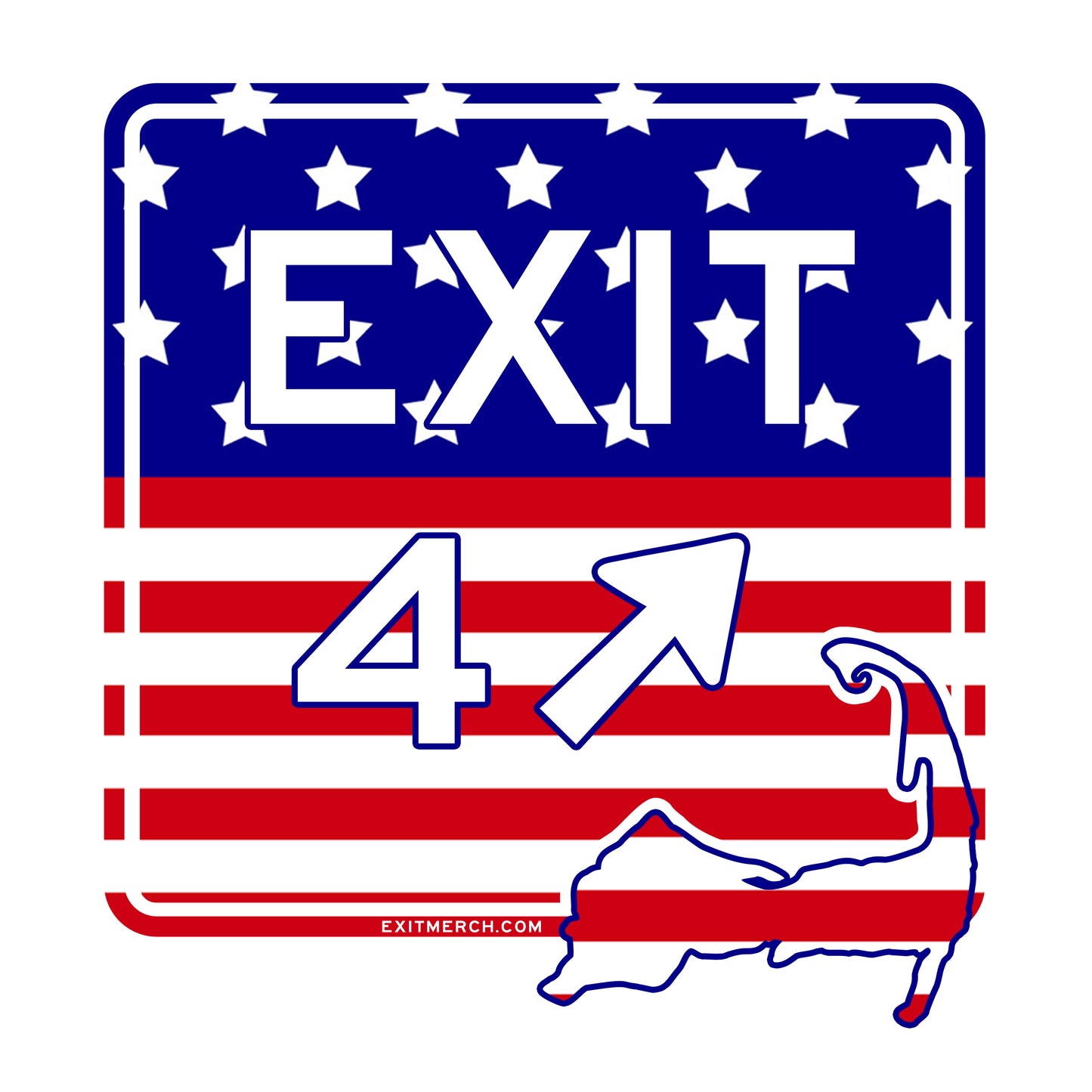 America Exit 4 Sticker