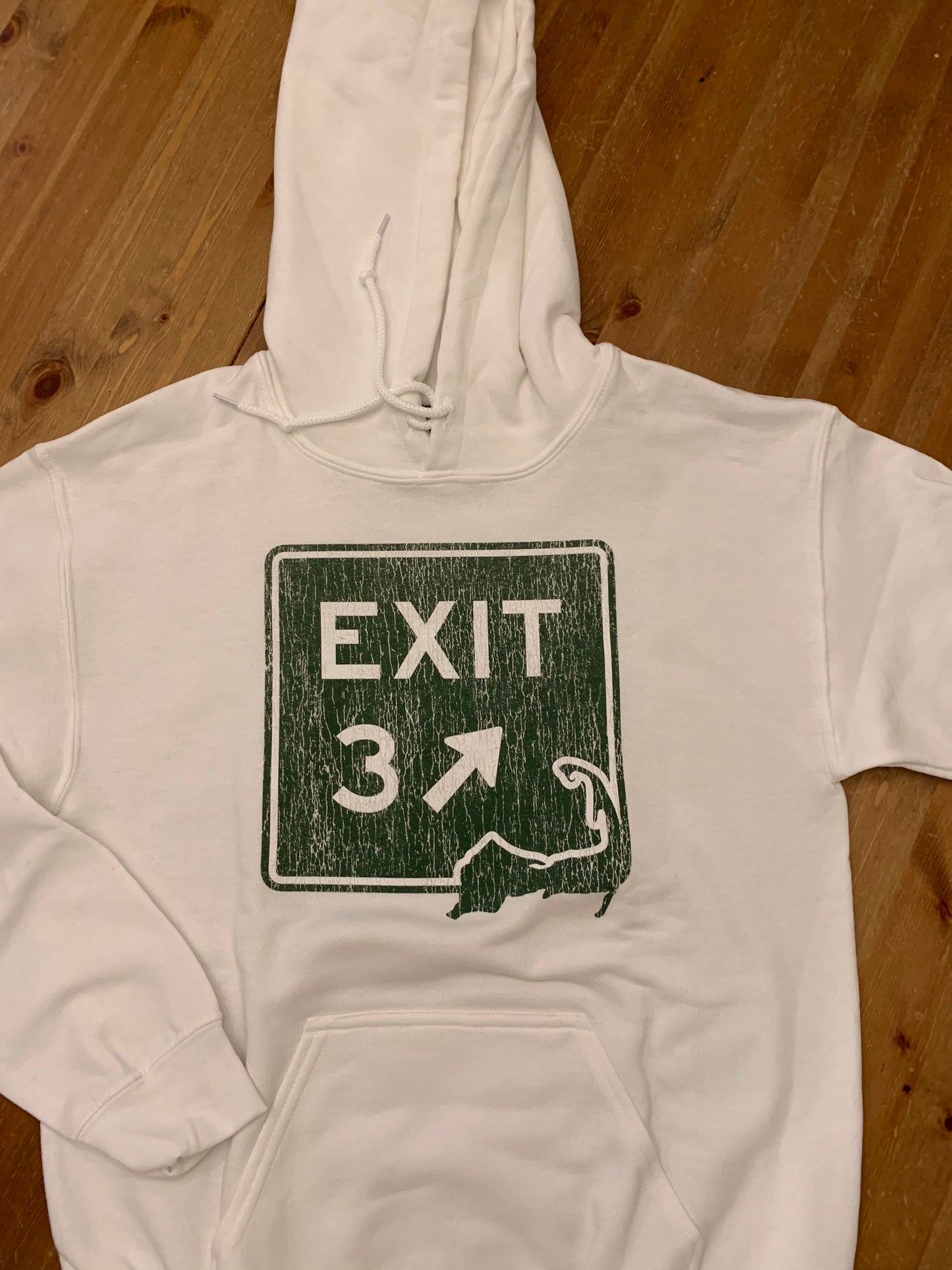 Cape Exit 3 White Hoodie