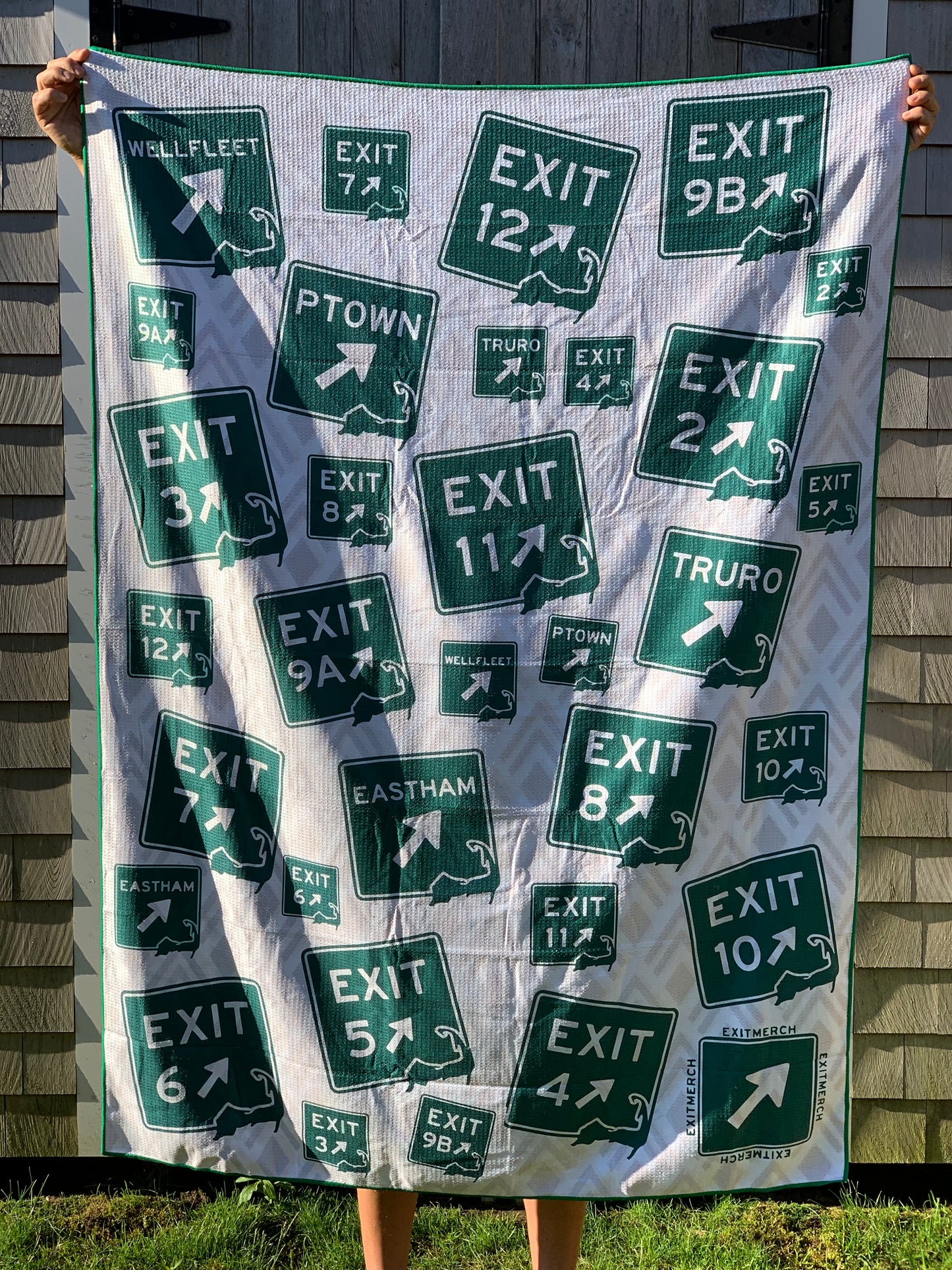 Beach Fire Shop “Rep Your Exit” Beach Towel