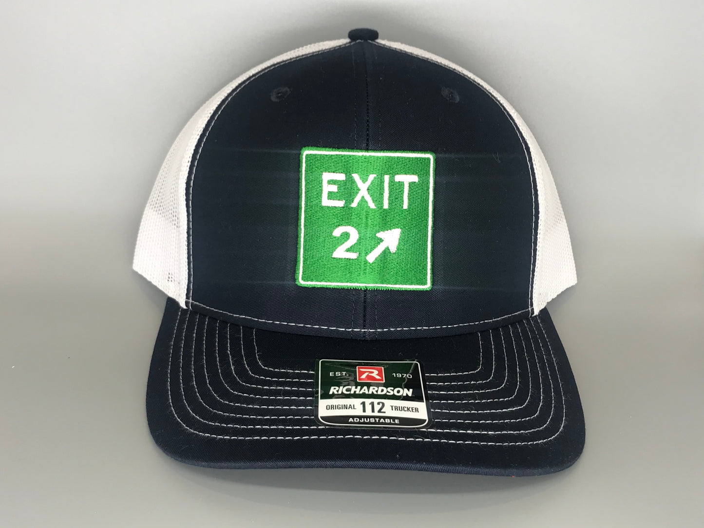 Exit 2 Navy/White Trucker Hat - Richardson 112