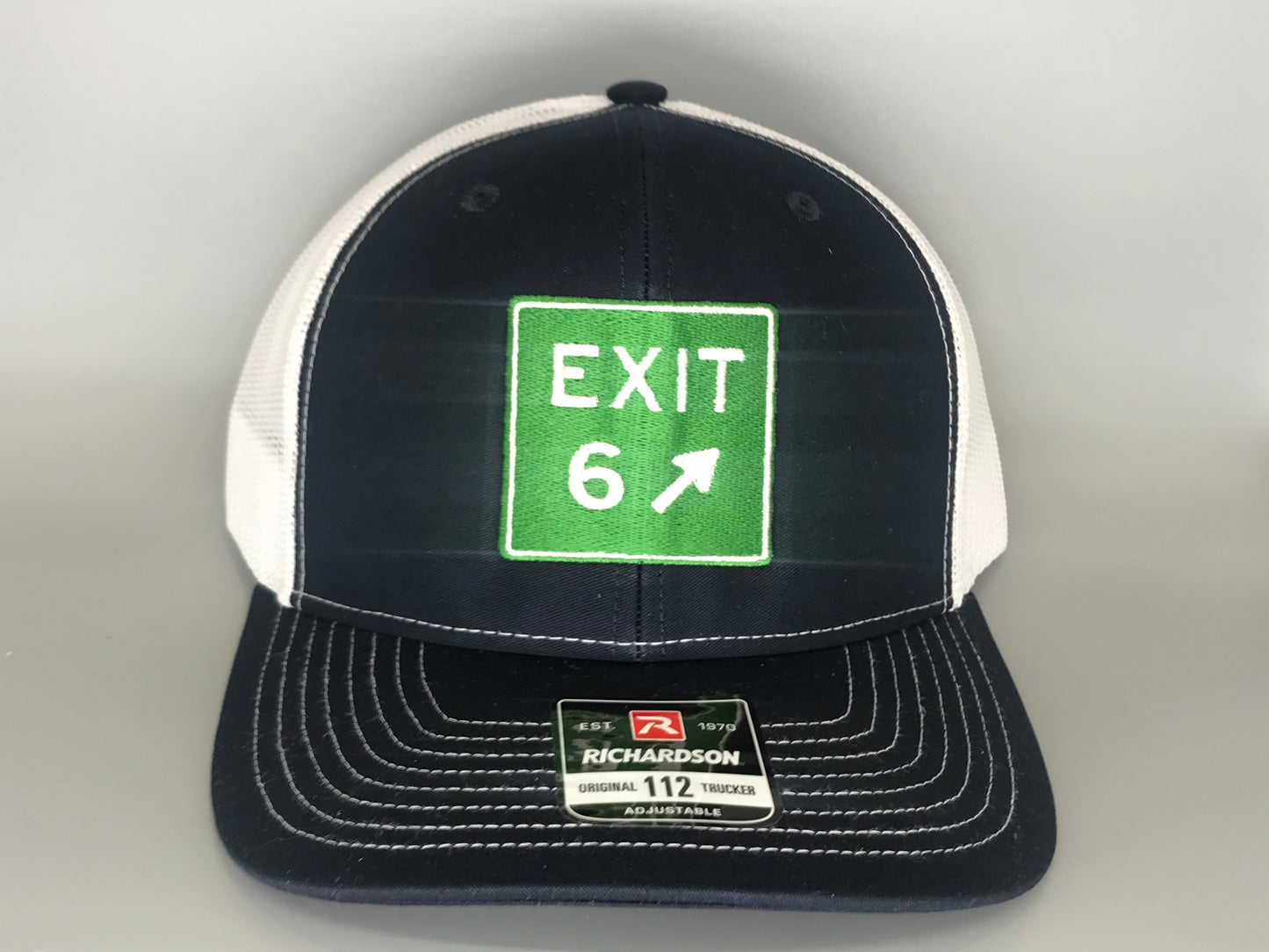 Exit 6 Navy/White Trucker Hat - Richardson 112