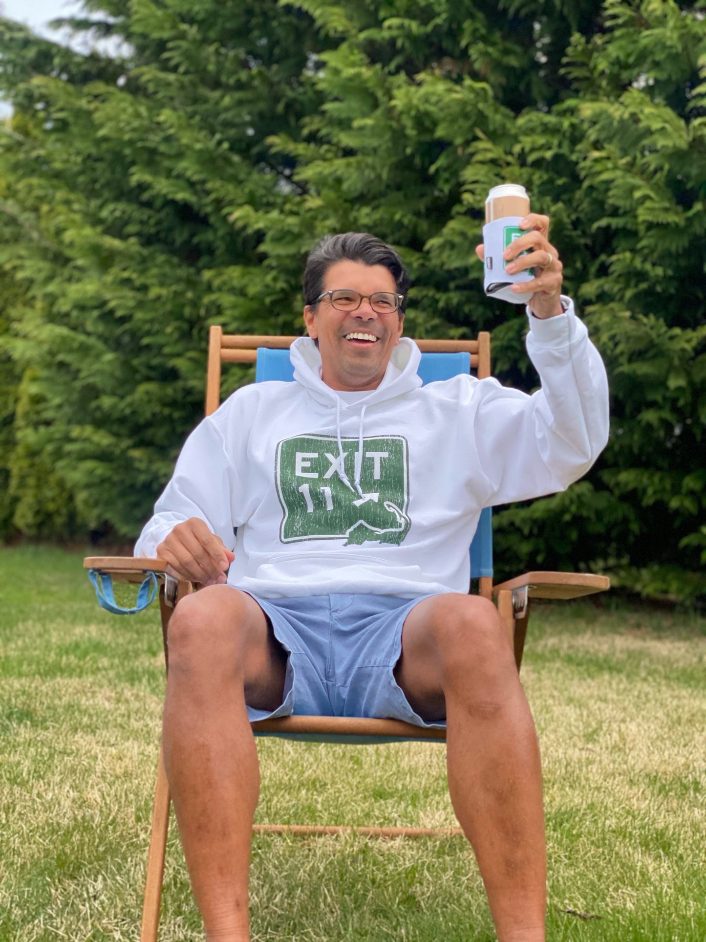 Cape Exit 7 White Hoodie