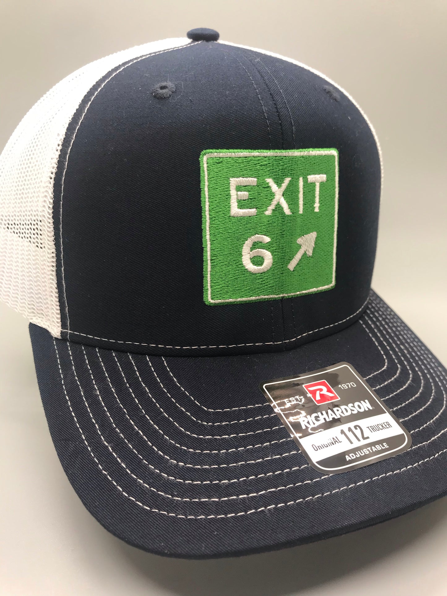 Exit 6 Navy/White Trucker Hat - Richardson 112