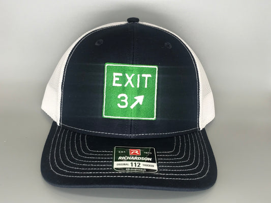 Exit 3 Navy/White Trucker - Richardson 112