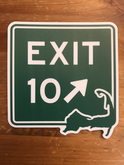 Cape Cod Exit 10 Sticker