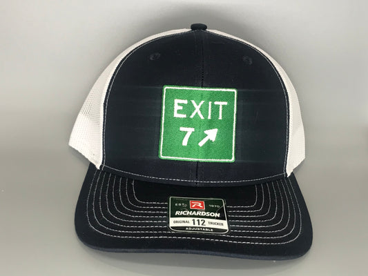 Exit 7 Navy/White Trucker - Richardson 112