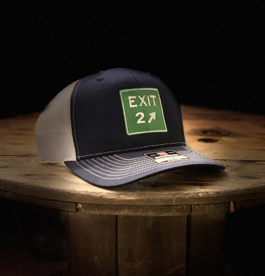 Exit 2 Navy/White Trucker Hat - Richardson 112