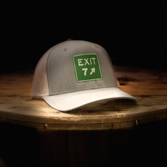 Exit 7 Heather Grey/White Trucker - Richardson 112