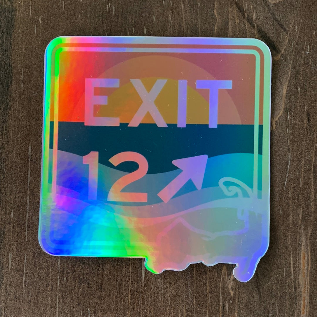 Cape Exit 12 Sunset Sticker