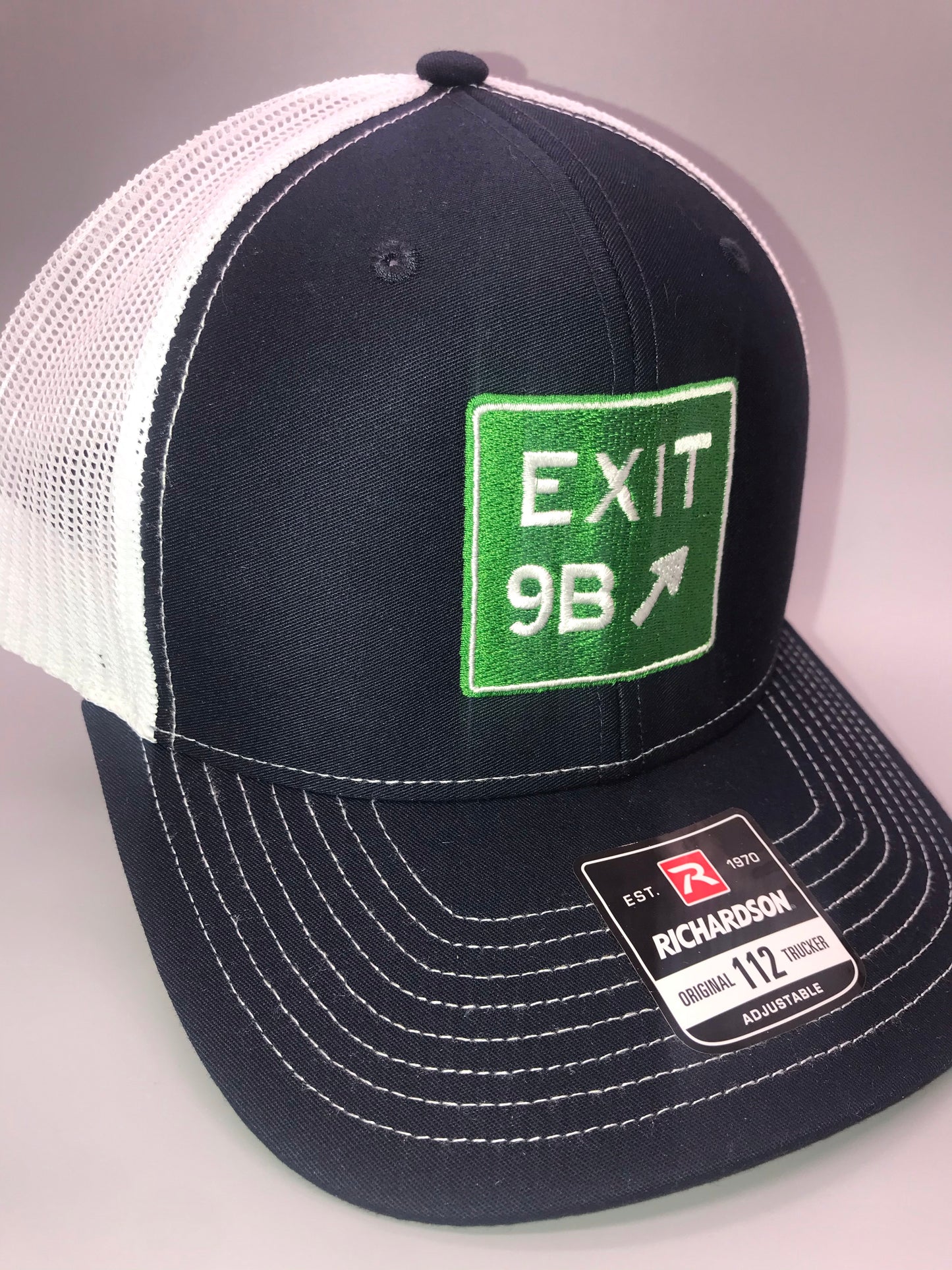 Exit 9B Navy/White Trucker Hat - Richardson 112