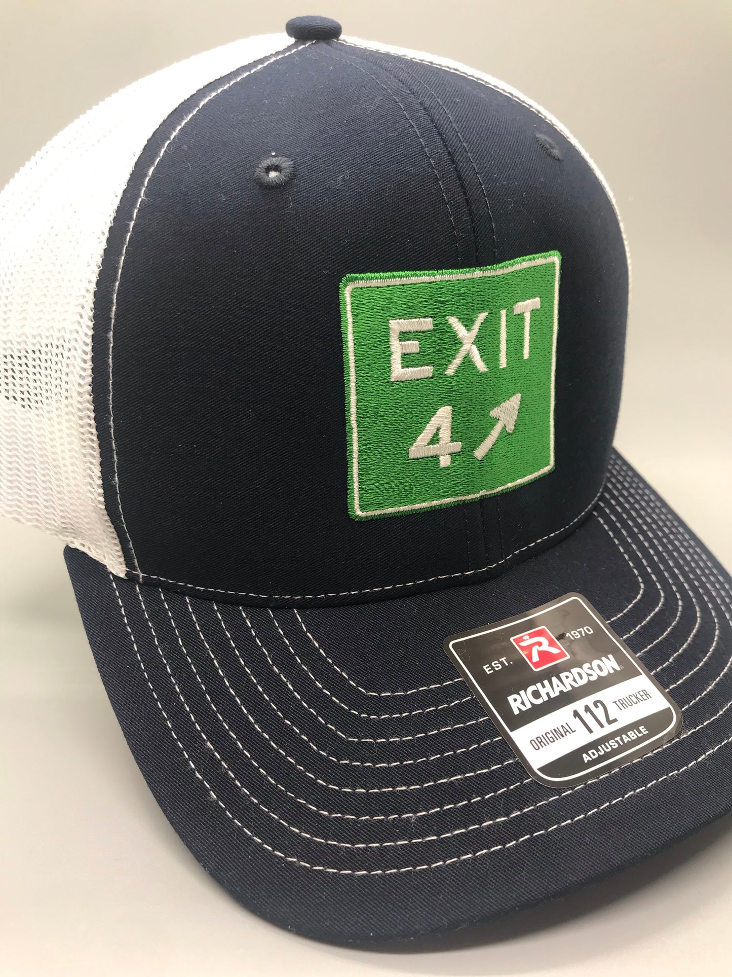 Exit 4 Navy/White Trucker Hat - Richardson 112
