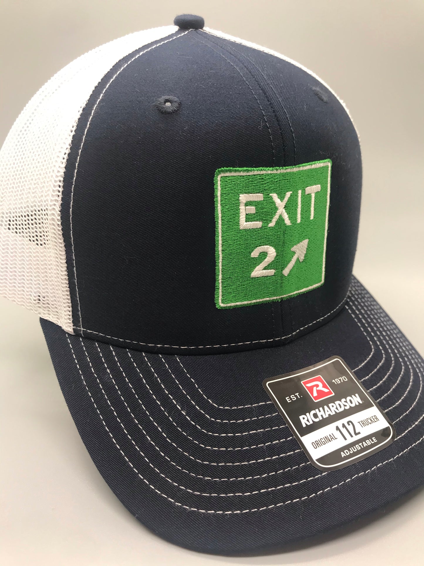 Exit 2 Navy/White Trucker Hat - Richardson 112