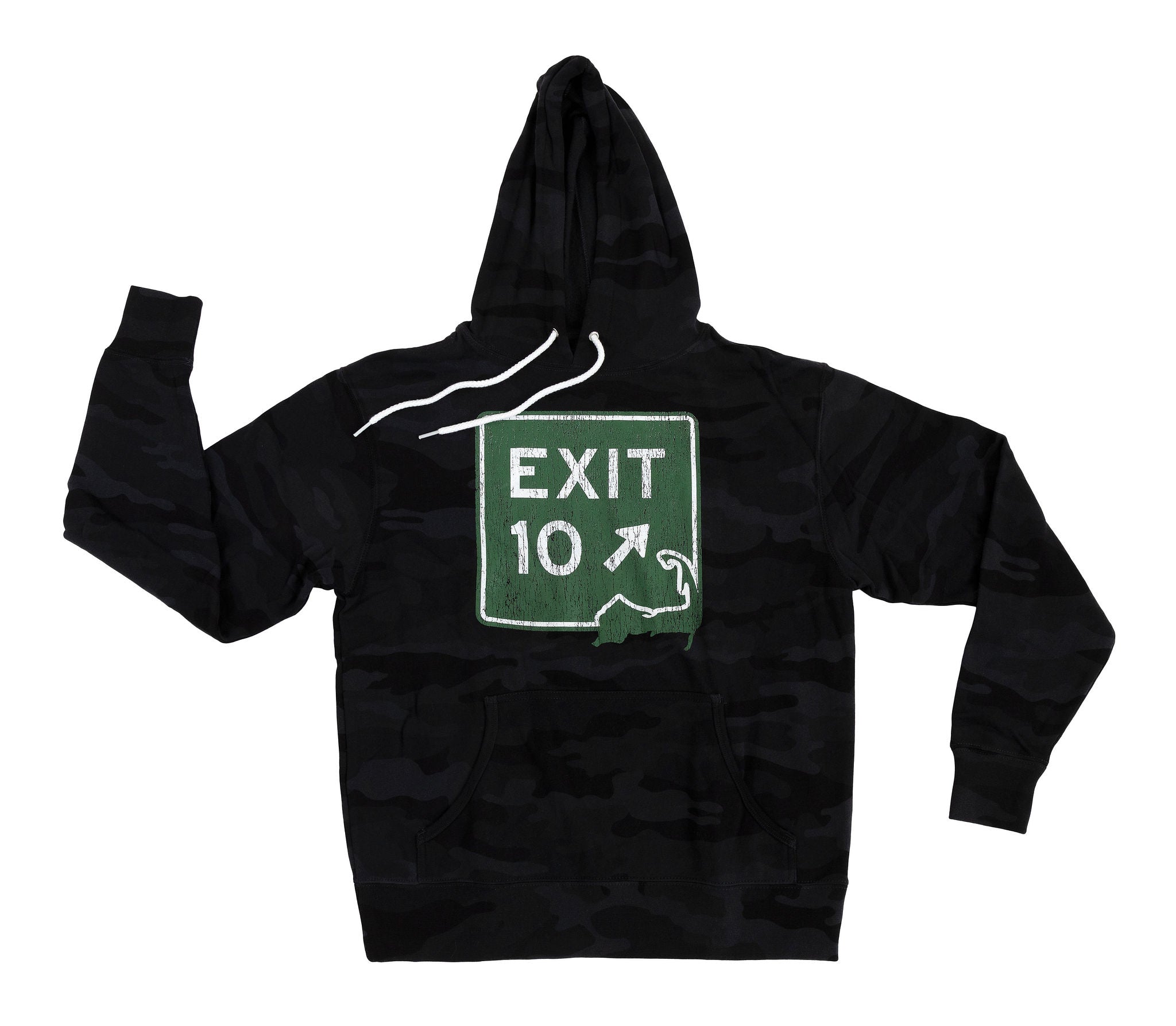 Exit apparel and merchandise including hats, stickers, and
