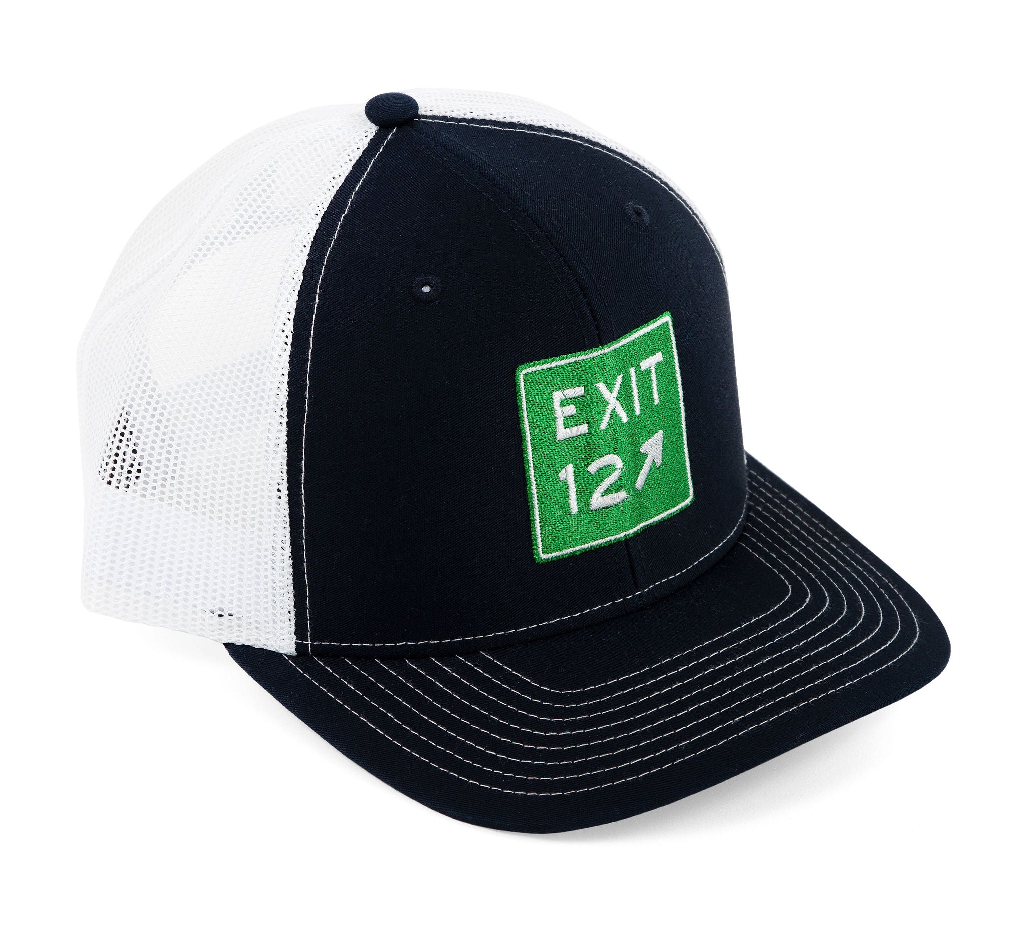 Exit apparel and merchandise including hats, stickers, and