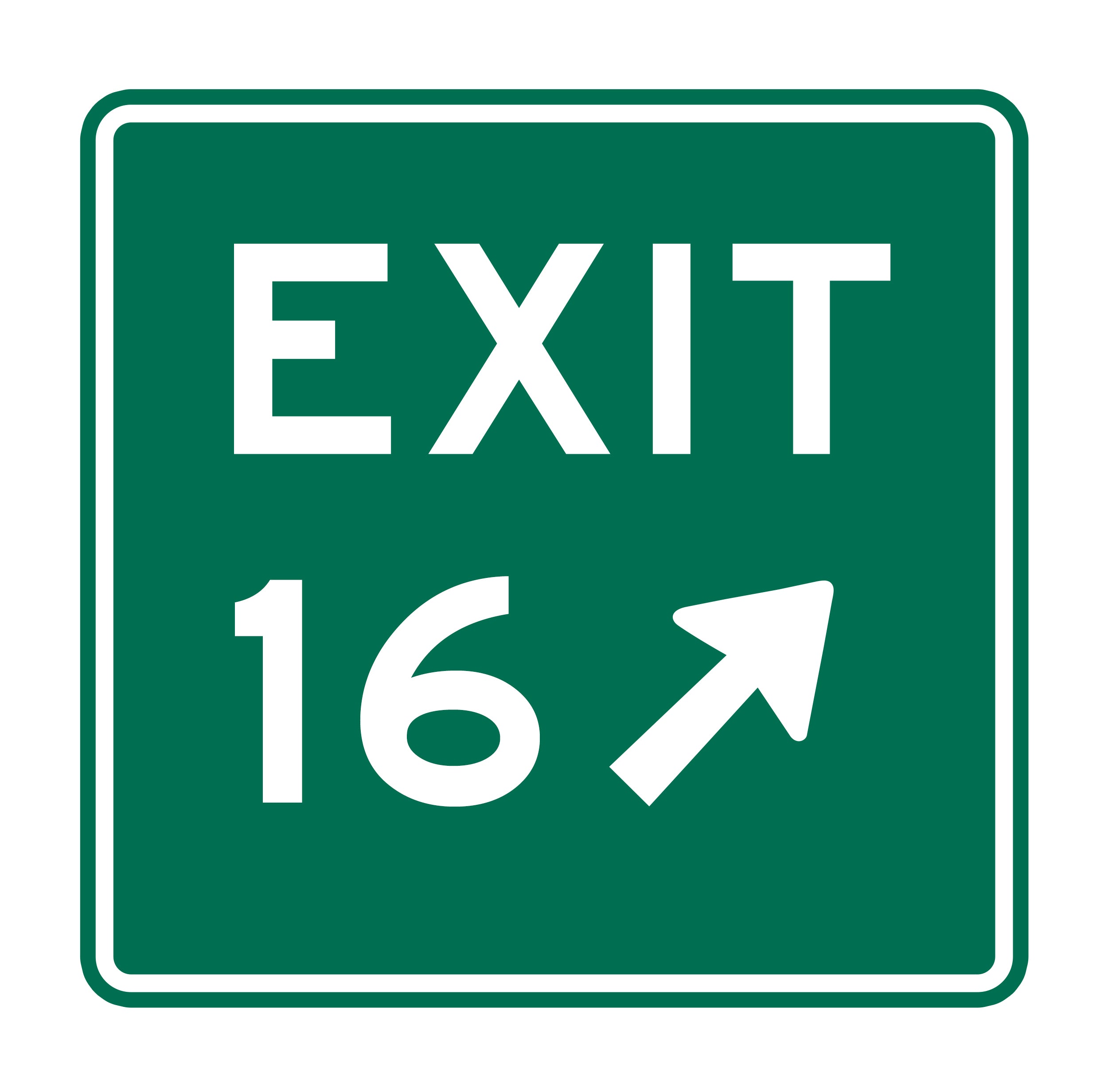 Exit 16 Exit 16 Original Sticker – EXITMERCH