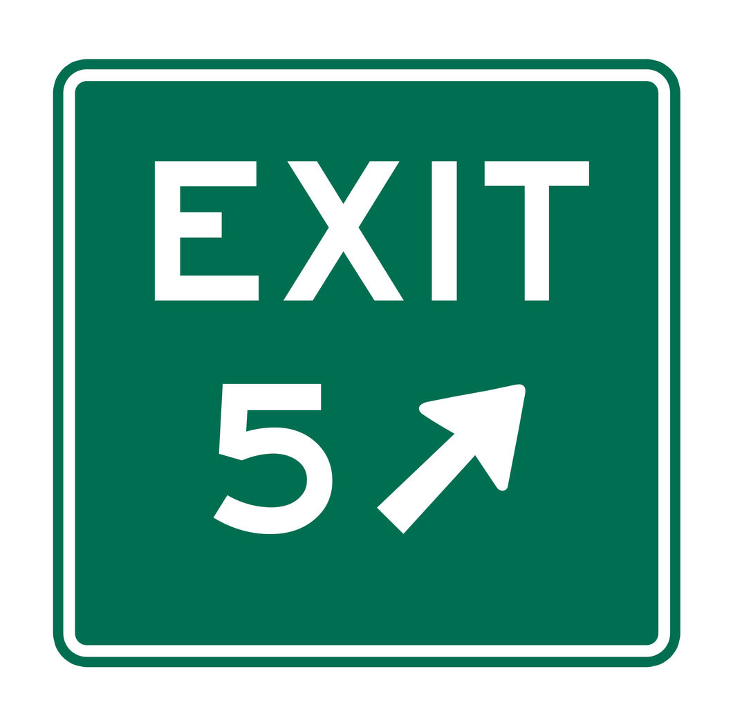 Exit 5 Original Sticker