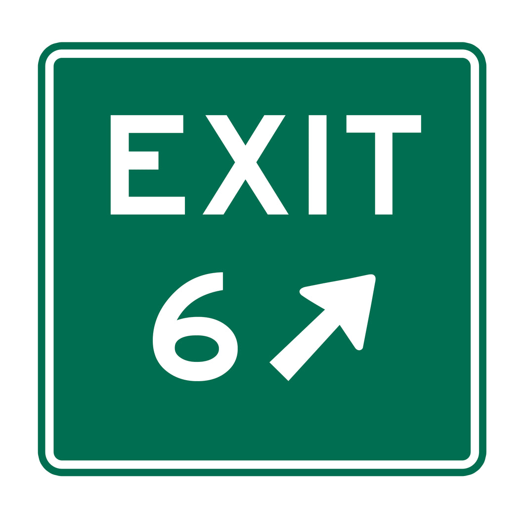 Exit 6 Original Sticker