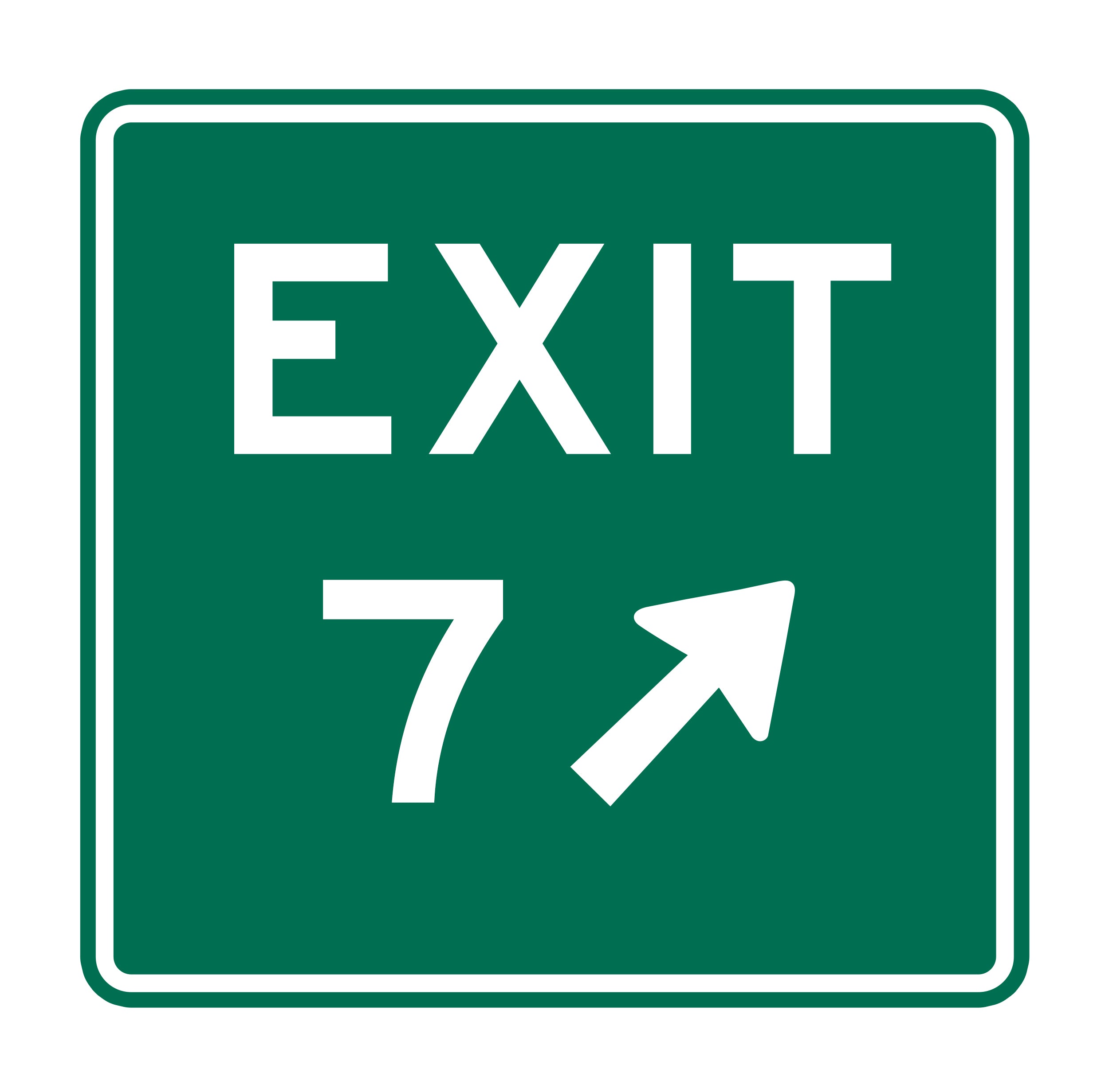 Left Exit 7 Exit 7 Original Sticker – EXITMERCH