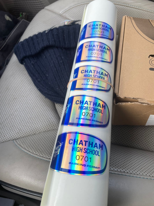 Chatham HS Parking Permit Hologram Sticker