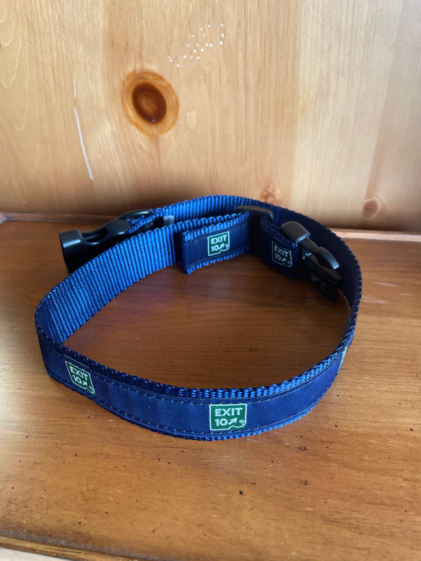 Exit 10 Dog Collar (Beige and new Blue canvas option)