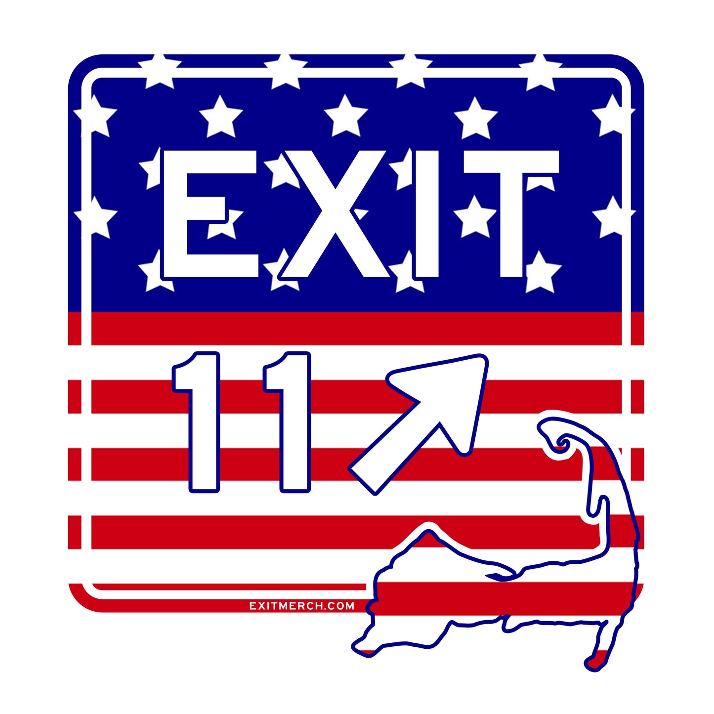 America Exit 11 Sticker
