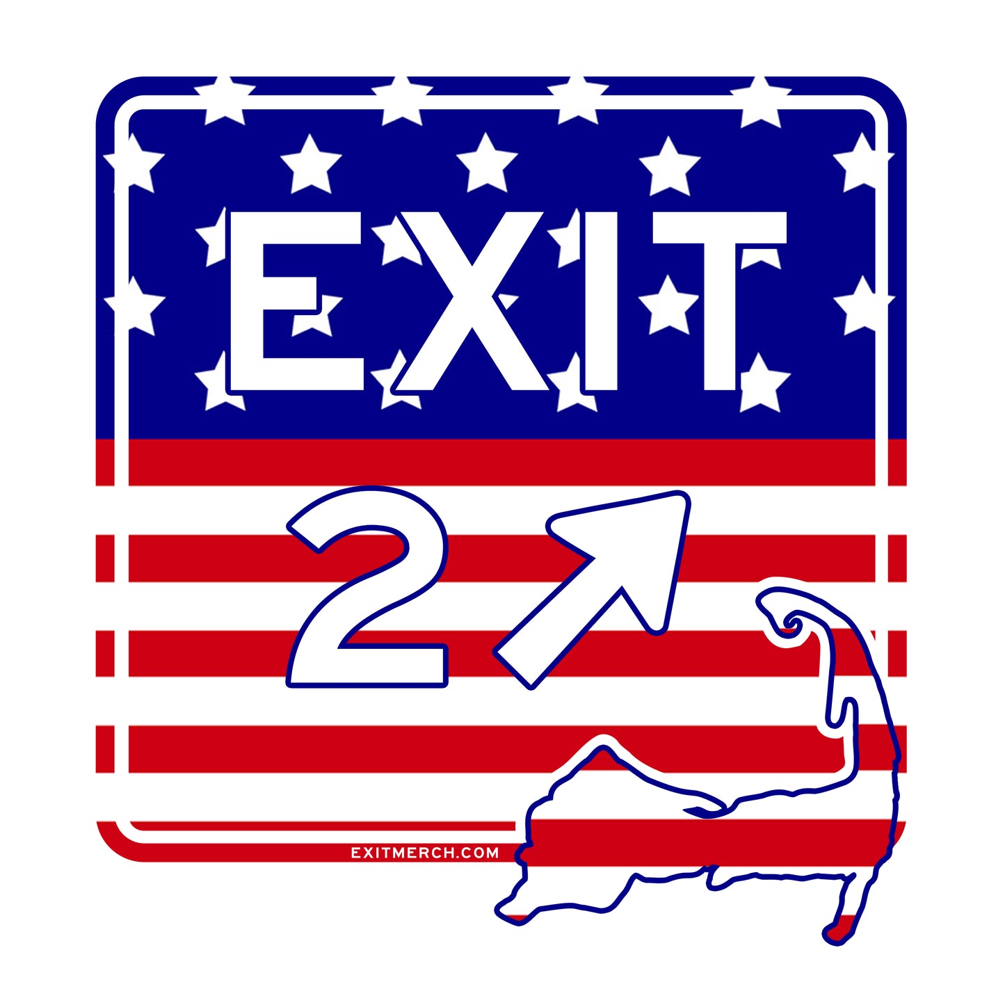 America Exit 2 Sticker