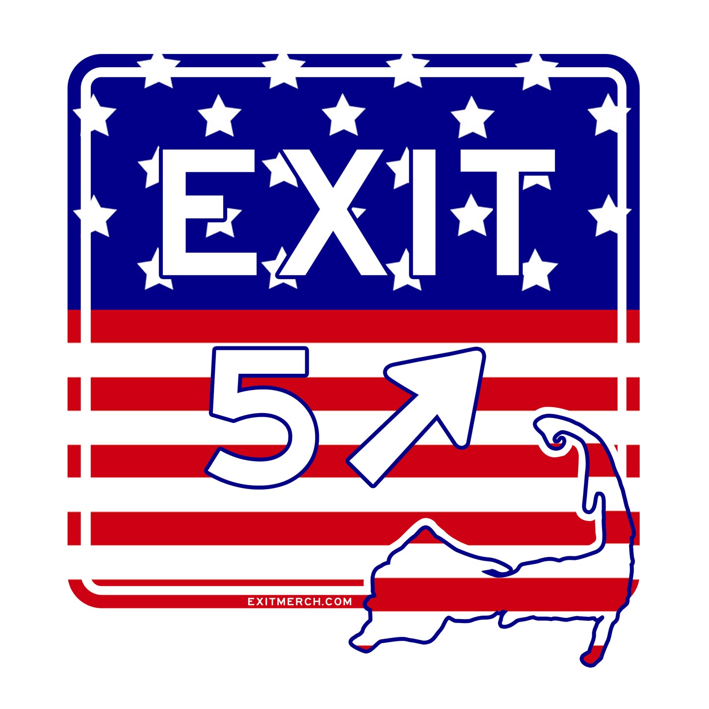 America Exit 5 Sticker