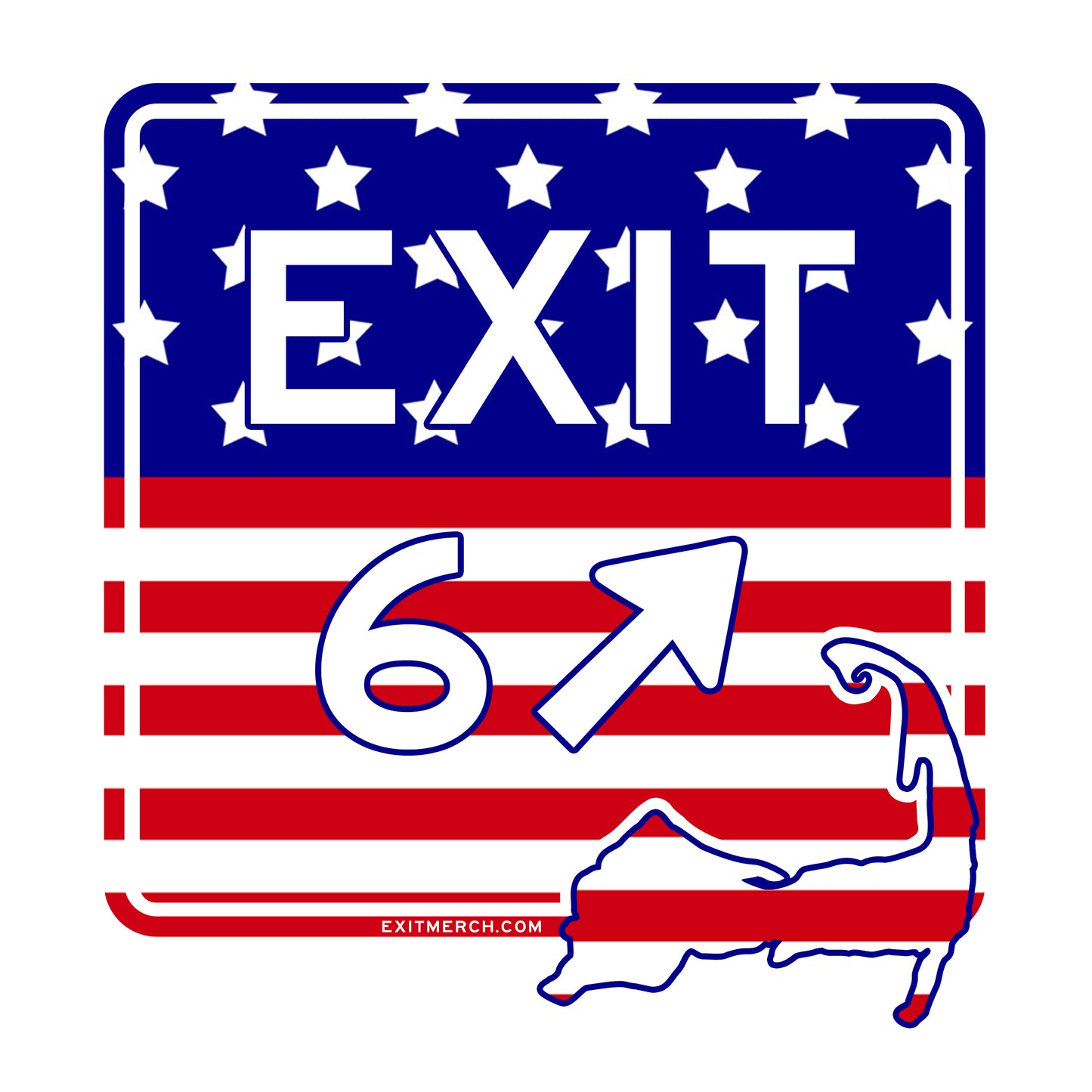 America Exit 6 Sticker