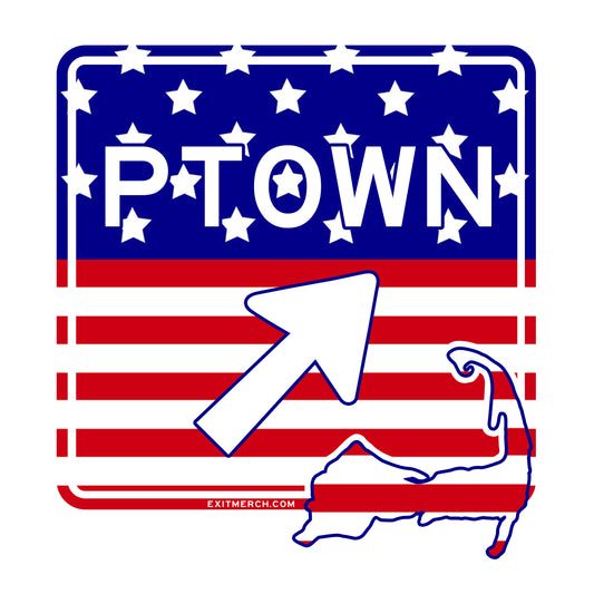 America - PTown Sticker
