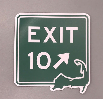 Cape Cod Exit 10 Sticker
