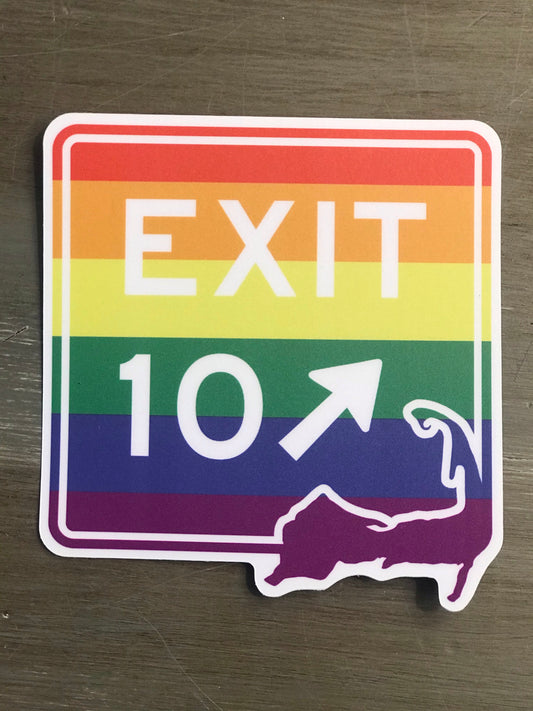 Exit 10 Pride Sticker