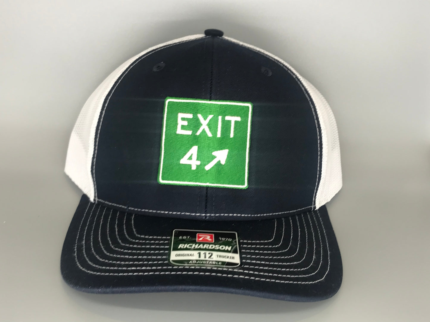 Exit 4 Navy/White Trucker Hat - Richardson 112