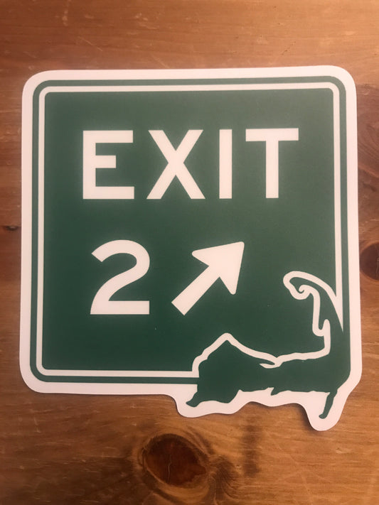 Cape Cod Exit 2 Sticker