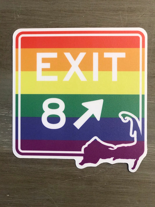 Exit 8 Pride Sticker