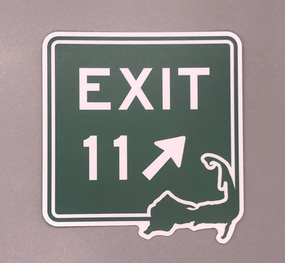 Cape Cod Exit 11 Sticker