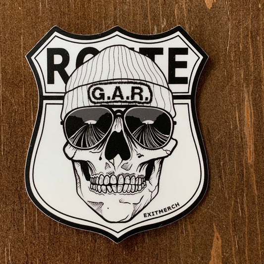 Route 6 GAR Skull Sticker