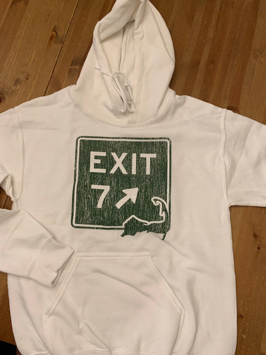 Cape Exit 7 White Hoodie