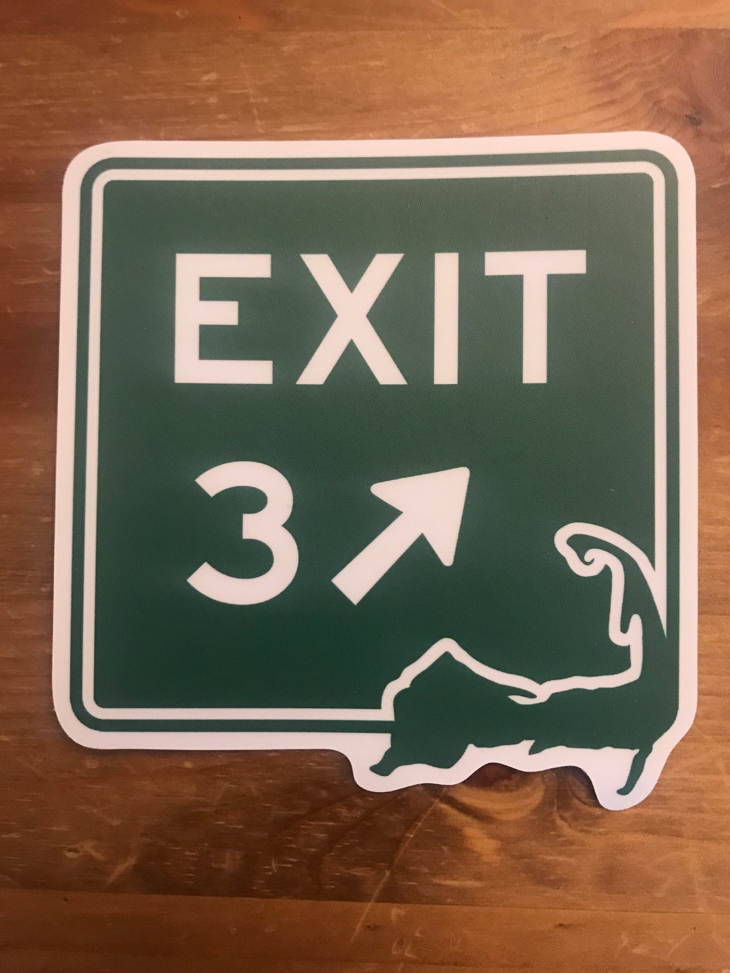 Cape Cod Exit 3 Sticker