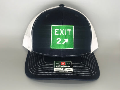 Exit 2 Navy/White Trucker Hat - Richardson 112
