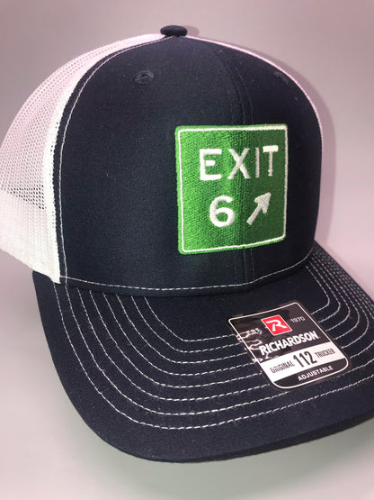Exit 6 Navy/White Trucker Hat - Richardson 112