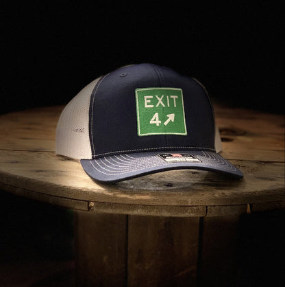 Exit 4 Navy/White Trucker Hat - Richardson 112